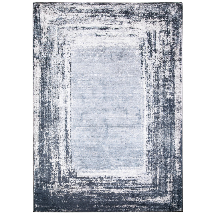 Borough Wharf Garavani Flatweave Grey/Black Rug Wayfair.co.uk